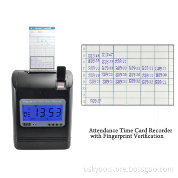 Attendance Time Card Recorder With Fingerprint Verification (OS-NU81B)